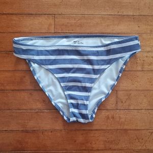 Aerie Blue Stripe Ribbed Bikini Bottom Swim